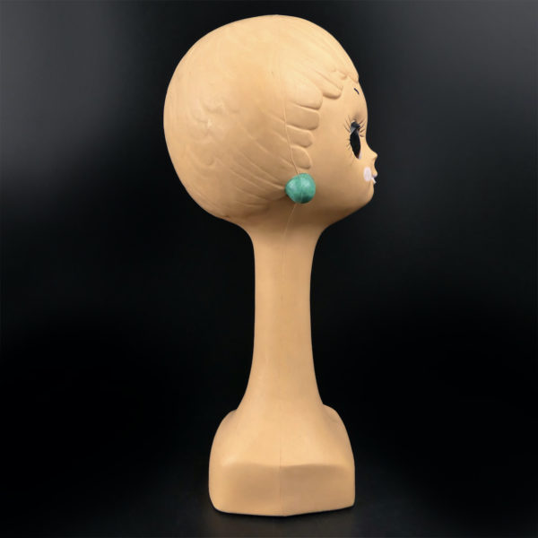 Tête Twiggy allemande ronde au long cou collector rare des années 60/70 (profil)