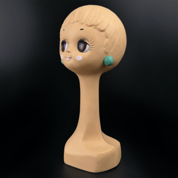 Tête Twiggy allemande ronde au long cou collector rare des années 60/70 (3/4)