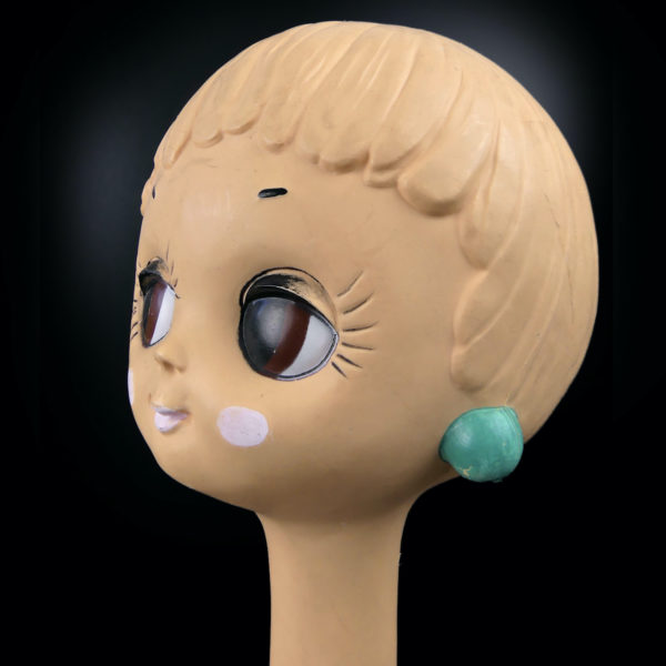 Tête Twiggy allemande ronde au long cou collector rare des années 60/70 (3/4)