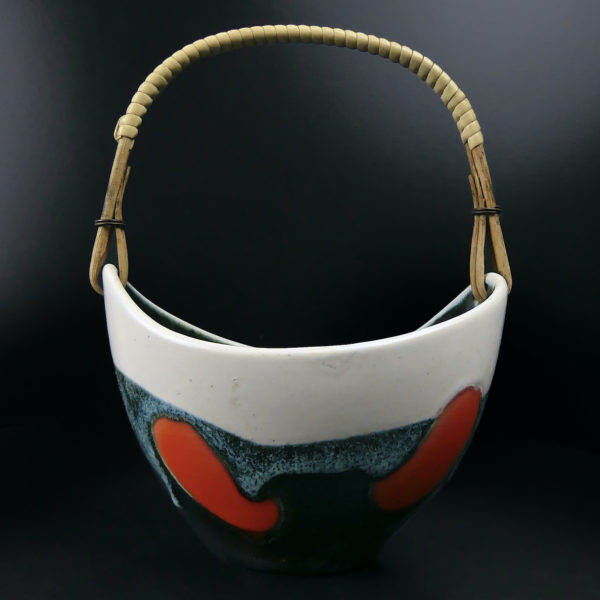 Coupelle et panier Elchinger céramiques iconiques au décor abstrait Design 50 (profil)