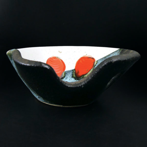 Coupelle et panier Elchinger céramiques iconiques au décor abstrait Design 50 (profil)