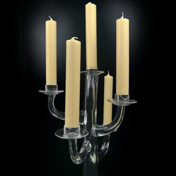 Grand chandelier soufflée bouche en verre de Murano et bronze doré Italie XIXe (détail)