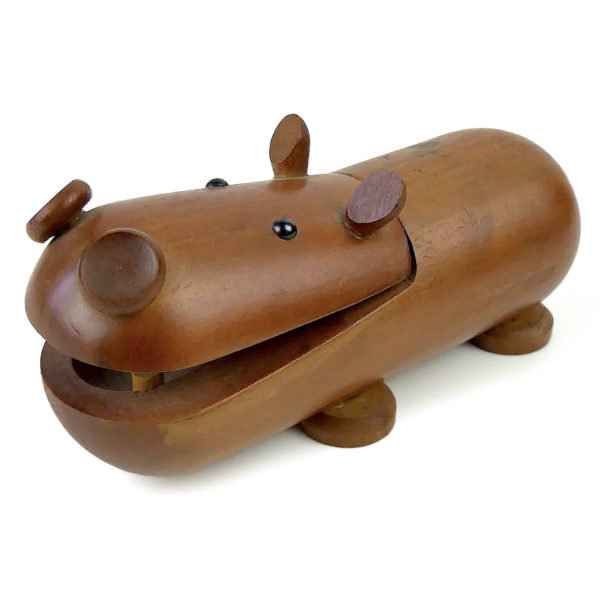 10 jouets Senshukai Royal Pet en bois Série 1 Figurines japonaises Années 60 (hippopotame)