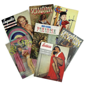 7 revues érotiques d’après-guerre Pin-ups de Paris des années 40/50 Erotica Curiosa