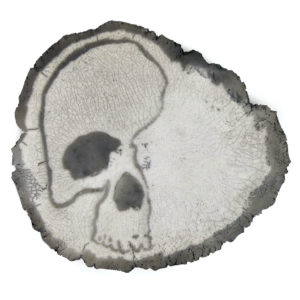 Coupelle vide-poches Raku Skull Céramique émaillée Raku-yaki (face)