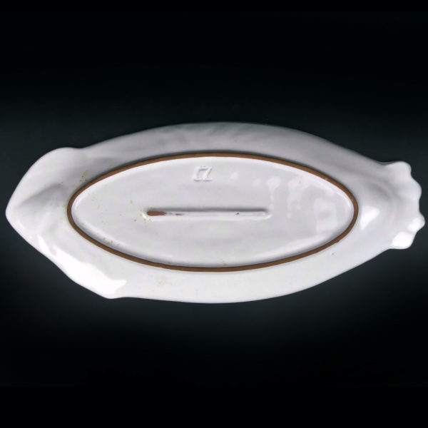 Grand plat Homard en céramique des années 60 Artisanat italien (dessous)
