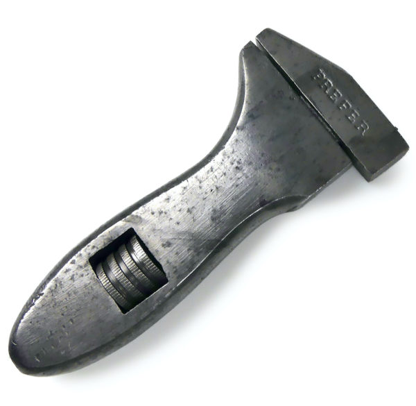 Six outils anciens des années 50 Métiers d'autrefois Curiosités (clé à molette anglaise)