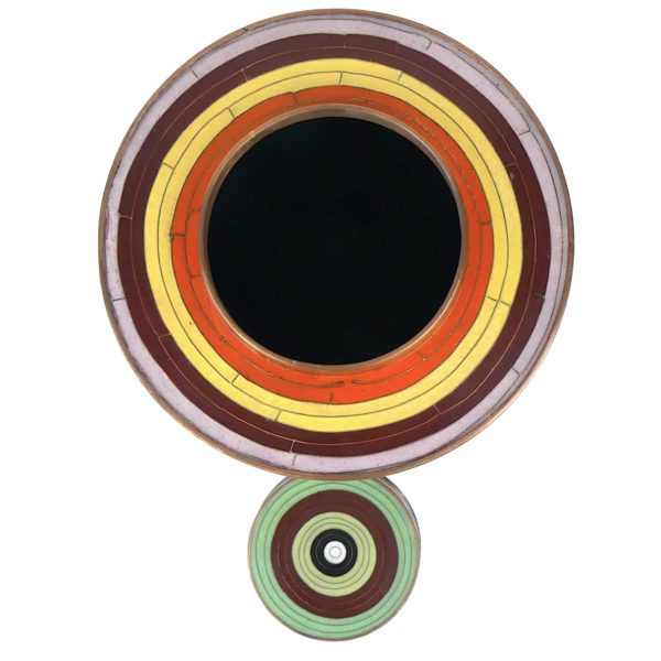 Pot long cloisonné Pop multicolore Fabienne Jouvin Design français (dessus)