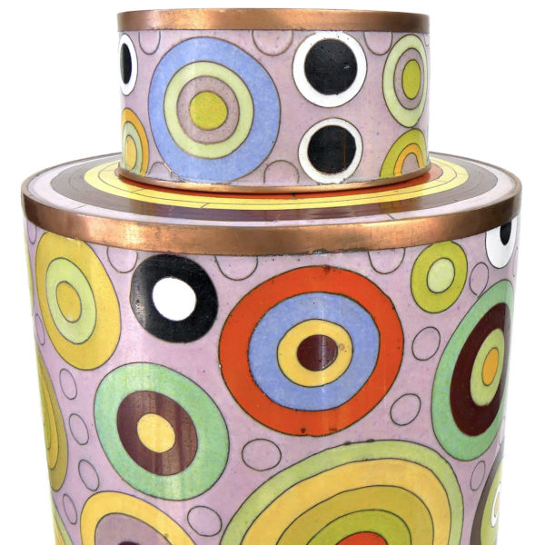 Pot long cloisonné Pop multicolore Fabienne Jouvin Design français (détail)