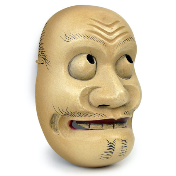 Masque Kentoku théâtre Kyōgen en bois de cyprès Art japonais Théâtre Nô (3/4)
