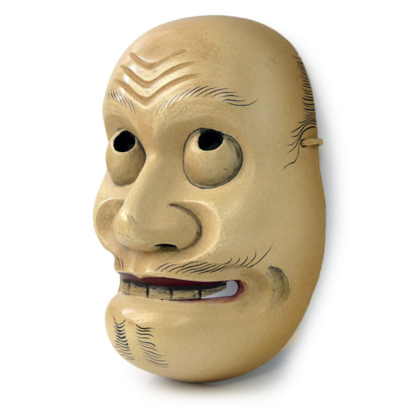 Masque Kentoku théâtre Kyōgen en bois de cyprès Art japonais Théâtre Nô (3/4)