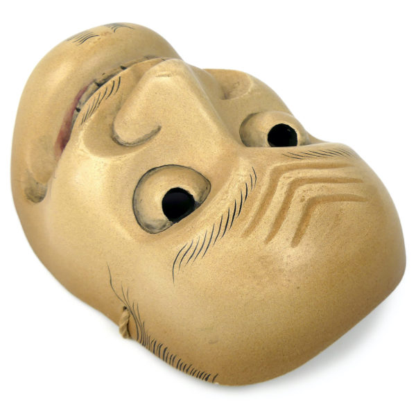 Masque Kentoku théâtre Kyōgen en bois de cyprès Art japonais Théâtre Nô (dessus 3/4)