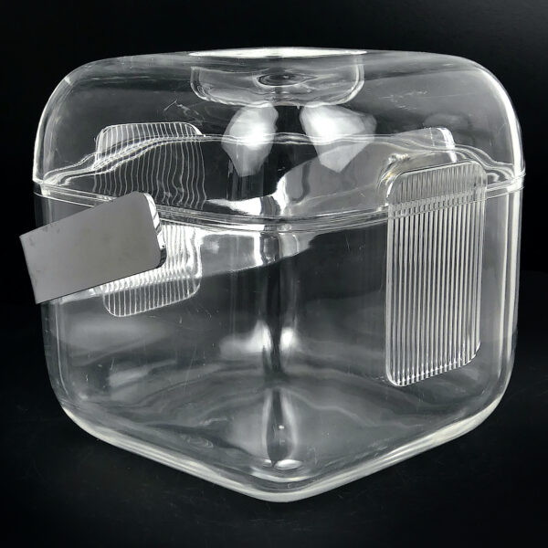 Bac à glaçons Guzzini en plastique transparent et sa pince Space Age 70 (3/4)