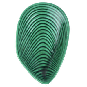 Vide-poche organique Vallauris en faïence vert profond Design 50 (dessus)