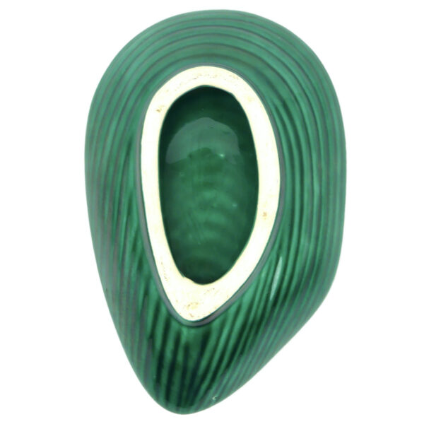 Vide-poche organique Vallauris en faïence vert profond Design 50 (dessous)