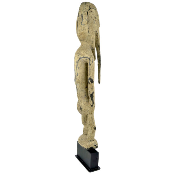 Grande statue anthropomorphe Sepik Iatmul en bois Art premier Fleuve Sepik (3/4 dos)