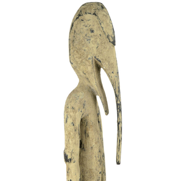 Grande statue anthropomorphe Sepik Iatmul en bois Art premier Fleuve Sepik (profil)