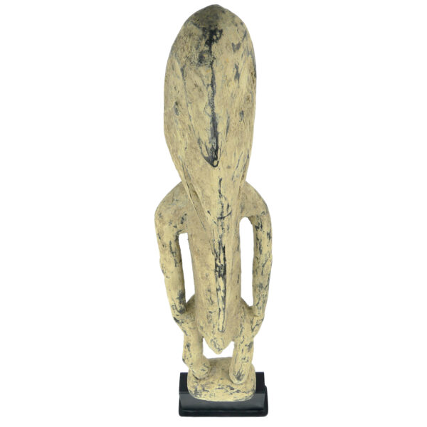 Grande statue anthropomorphe Sepik Iatmul en bois Art premier Fleuve Sepik (dessus 3/4)