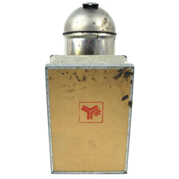 Enfumoir à abeilles en inox et bois Fin XXe Accessoire d'apiculteur Italie (dos)