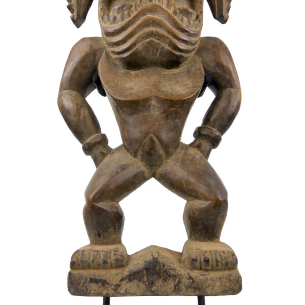 Importante statue Kū ka’ili moku ancienne en bois lourd Hawaii – Image 7