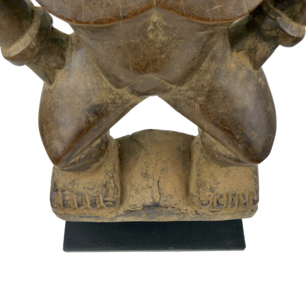 Importante statue Kū ka’ili moku ancienne en bois lourd Hawaii – Image 6