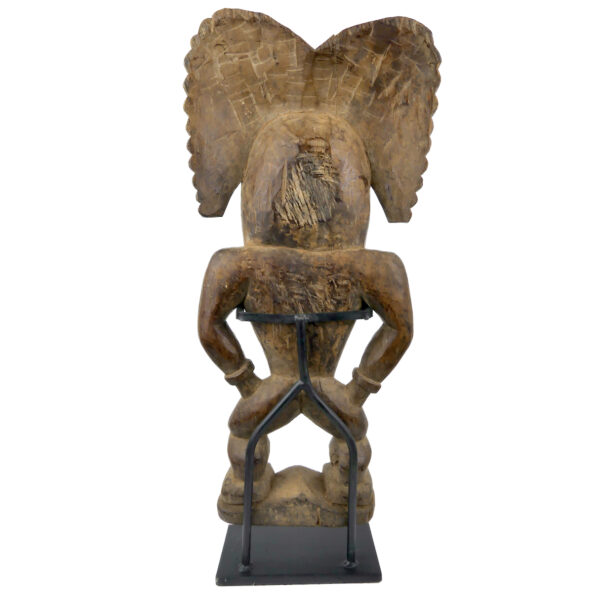 Importante statue Kū ka’ili moku ancienne en bois lourd Hawaii – Image 8