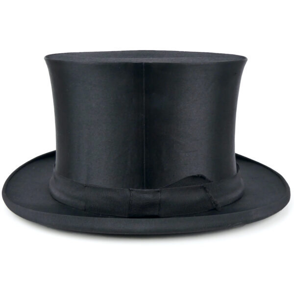 Chapeau claque ancien et boîte d’origine Gibus Début XXe Allemagne (déplié)