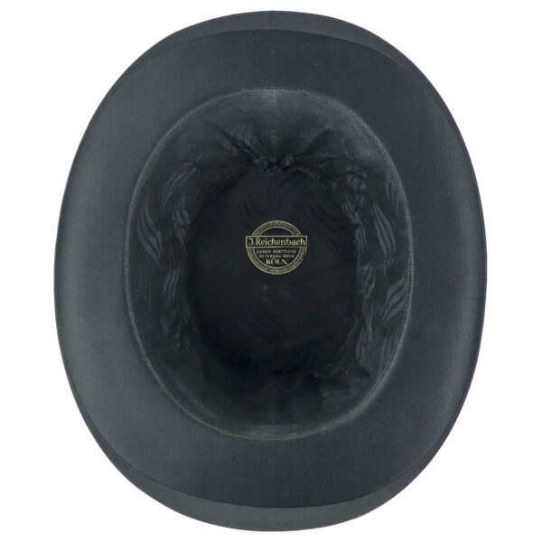 Chapeau claque ancien et boîte d’origine Gibus Début XXe Allemagne (dessous)