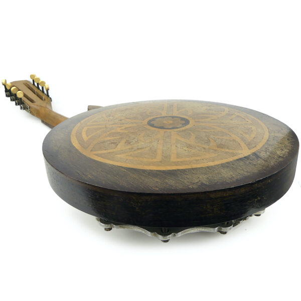 Banjo-mandoline ancien manjo bandoline du début XXe France (dessous 3/4)