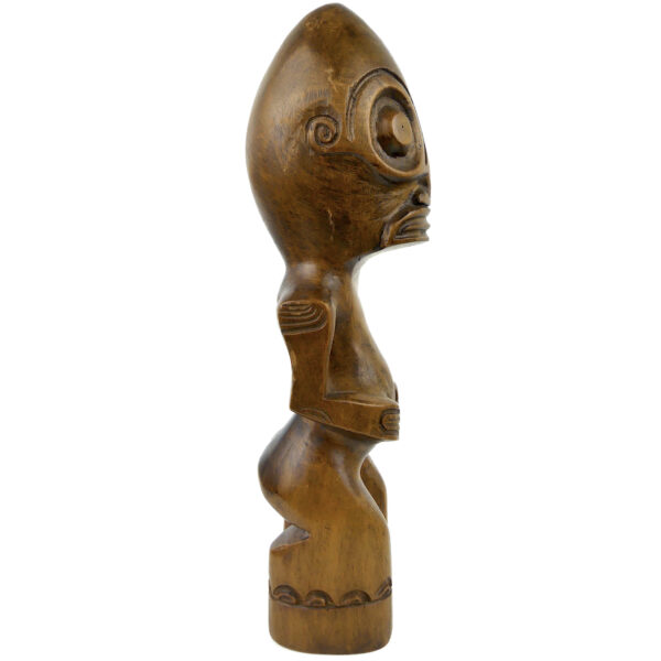 Tiki marquisien en bois de rose Miro à belle patine des années 60/70 (profil)