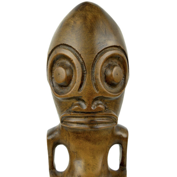 Tiki marquisien en bois de rose Miro à belle patine des années 60/70 (face)