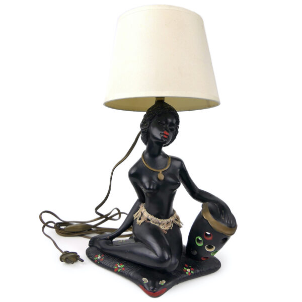 Lampe érotique femme africaine veilleuse des années 1950 (face)