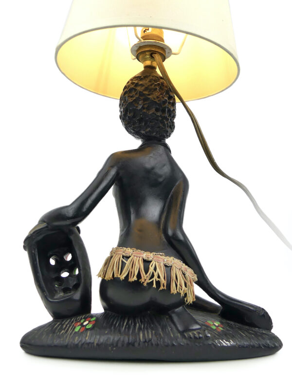 Lampe érotique femme africaine veilleuse des années 1950 (dos)