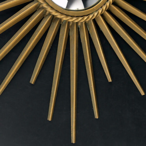 Miroir soleil Chaty Vallauris ancien œil de sorcière bombé - Déco 50 - France (détail)
