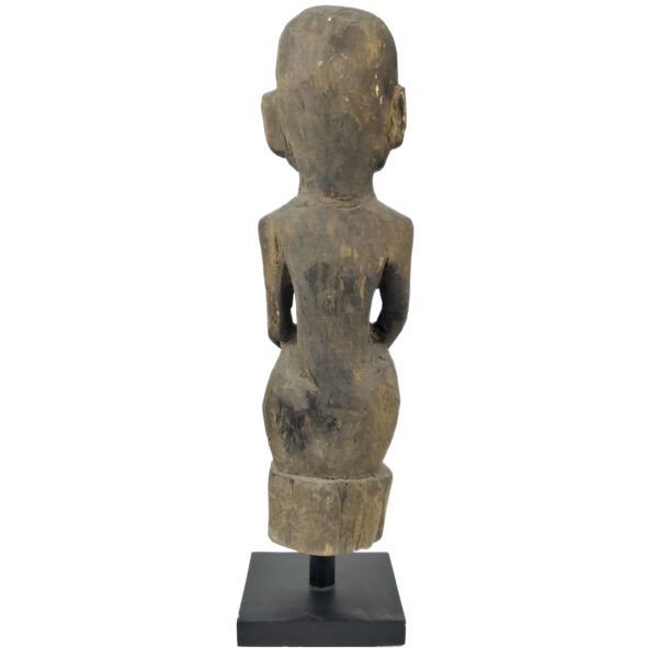 Statue Yene massive en bois de fer originaire des Îles Leti Moluques Timor (dos)