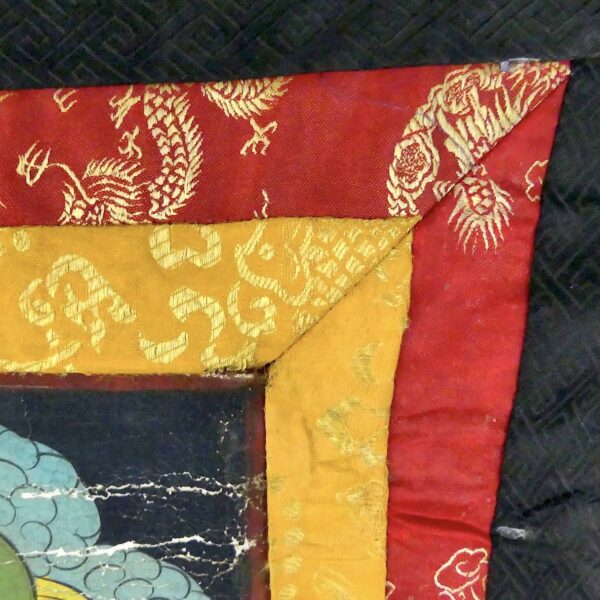 Grand Thangka tibétain ancien Bouddhisme Tibétain Art himalayen (détail)
