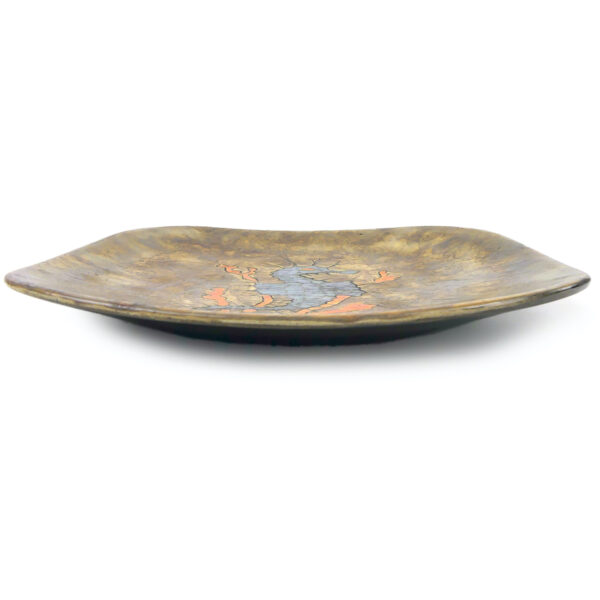 Petite assiette hippocampe vintage de collection signée Pièce unique (profil)