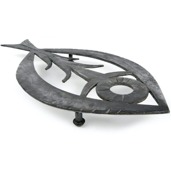 Dessous-de-plat poisson en acier découpé Ichthus Ferronnerie d’art (3/4)