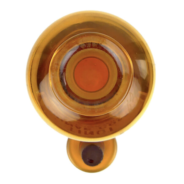 3 flacons anciens de pharmacie apothicaire en verre fumé orange foncé (1)
