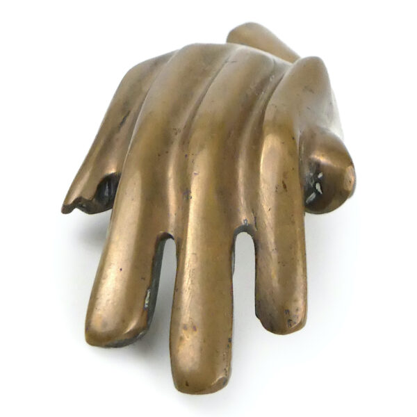 Sculpture main en bronze est signé LOHÉ Artiste français Déco artistique (devant)
