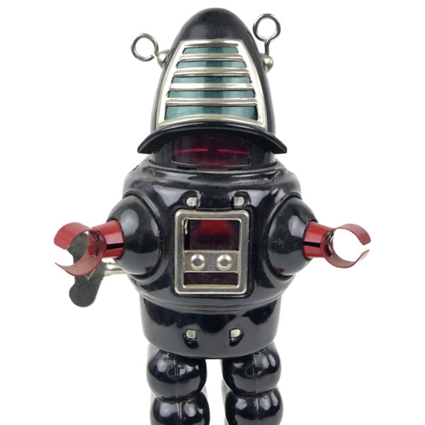 Jouet robot mécanique vintage Robby the Robot Rétrofuturisme Space Toy (face) 