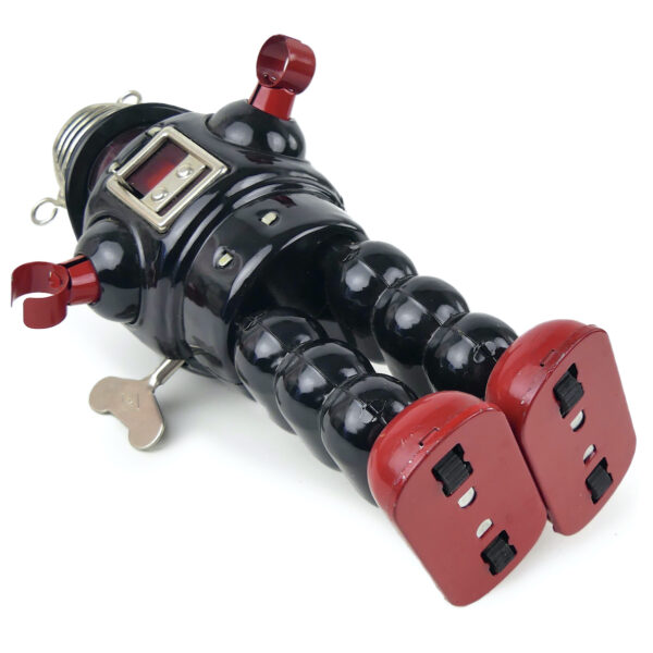 Jouet robot mécanique vintage Robby the Robot Rétrofuturisme Space Toy (dessous 3/4) 