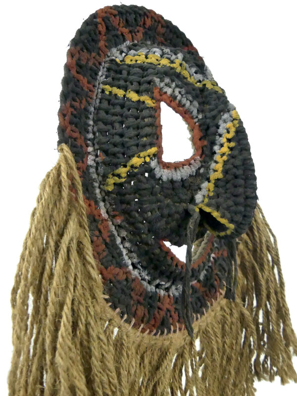 Petit masque tressé Baba Abelam sur pied Papouasie-Nouvelle-Guinée (3/4)