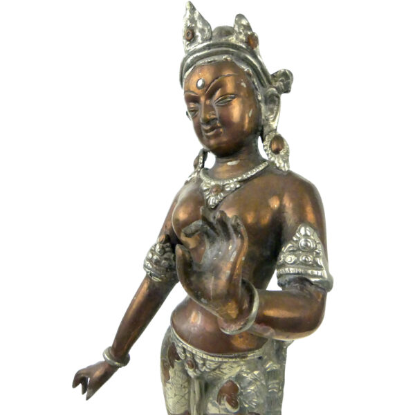 Statuette Tārā tibétaine ancienne Bouddhisme Tibétain Art himalayen (3/4)