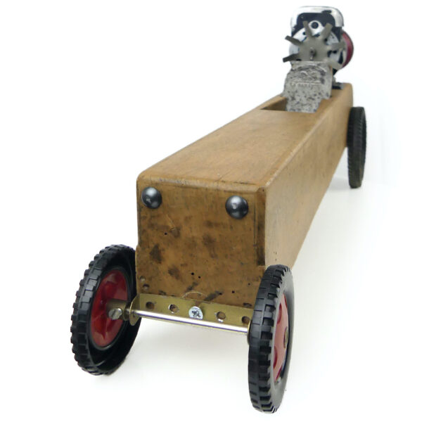 Voiture miniature Dragster rabot de menuisier ancien Art populaire (3/4)
