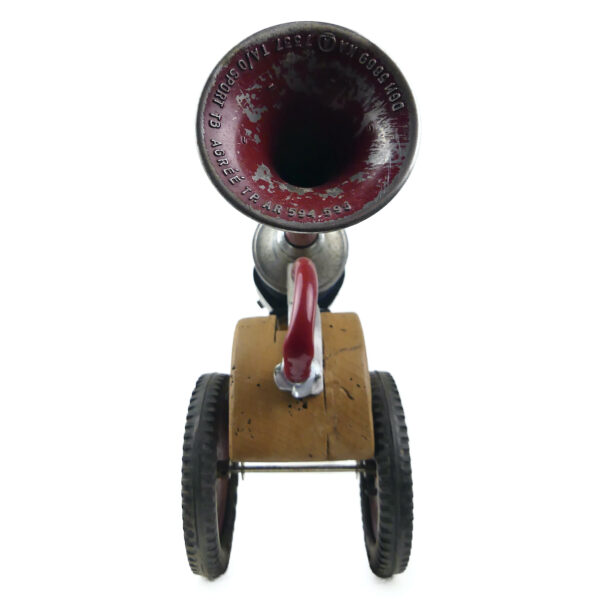 Voiture miniature Dragster rabot de menuisier ancien Art populaire (derrière)