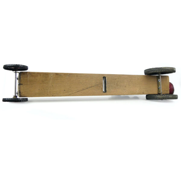Voiture miniature Dragster rabot de menuisier ancien Art populaire (dessous)