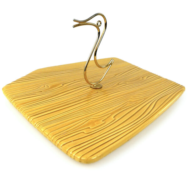 Plateau de présentation vintage canard et faux-bois Vallauris Mid-century (3/4)