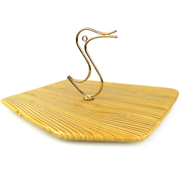 Plateau de présentation vintage canard et faux-bois Vallauris Mid-century (3/4)