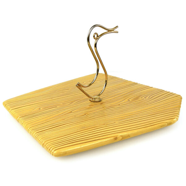 Plateau de présentation vintage canard et faux-bois Vallauris Mid-century (3/4)